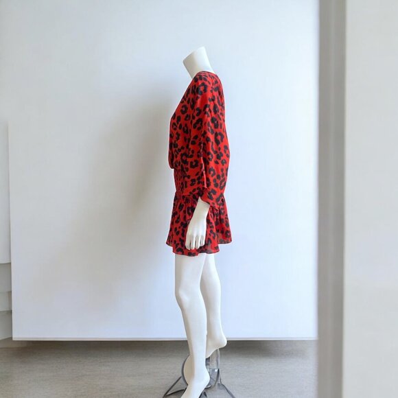 BUDDY LOVE Lennox Red Cheetah Print Mini Dress, size X-Small - Picture 5 of 13